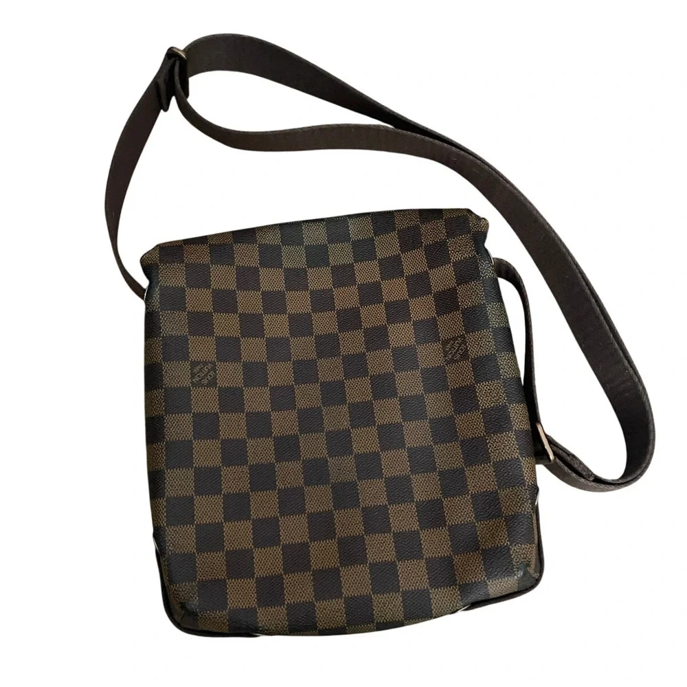 Louis Vuitton Brooklyn PM Damier Ebene Messenger Crossbody Bag Brown Unisex